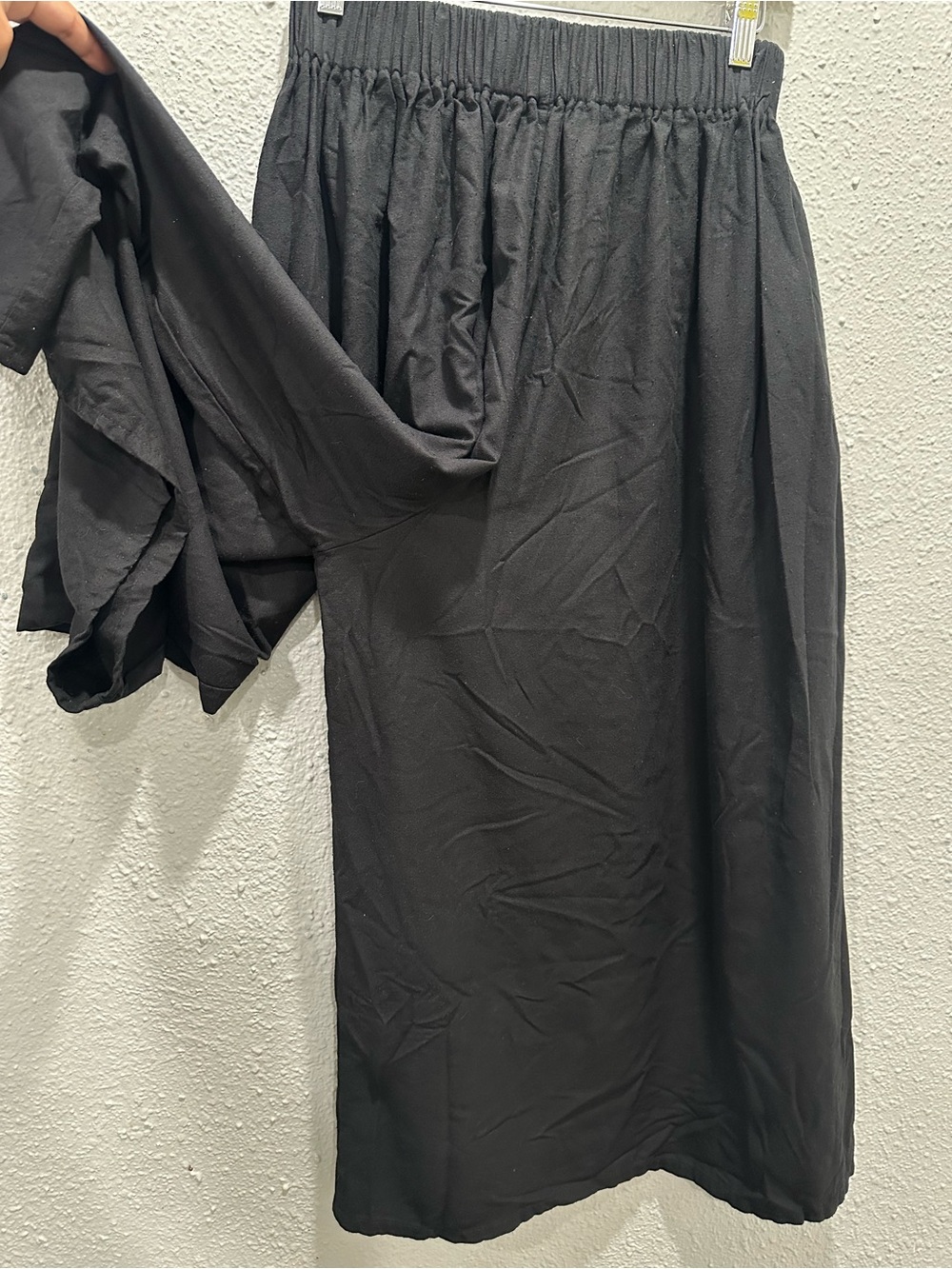 Miranda Bennett 100% Raw Silk Black Wide Leg Palazzo Pants Pockets Size Small - Picture 4 of 16